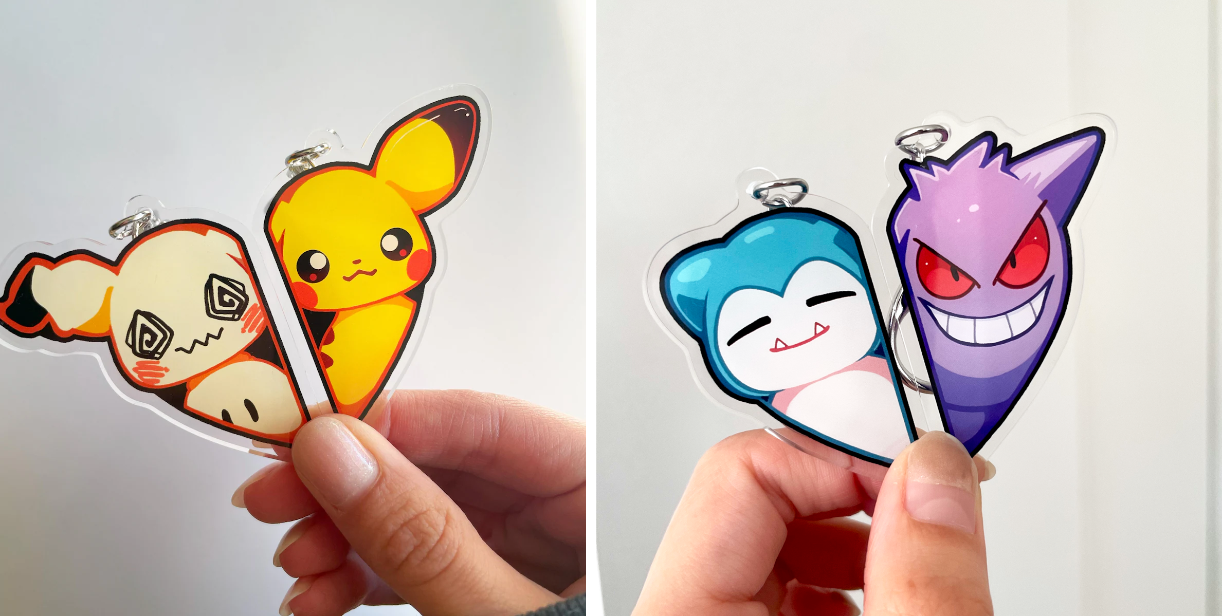 Creative Mix and Match: Pokemon Heart Keychains