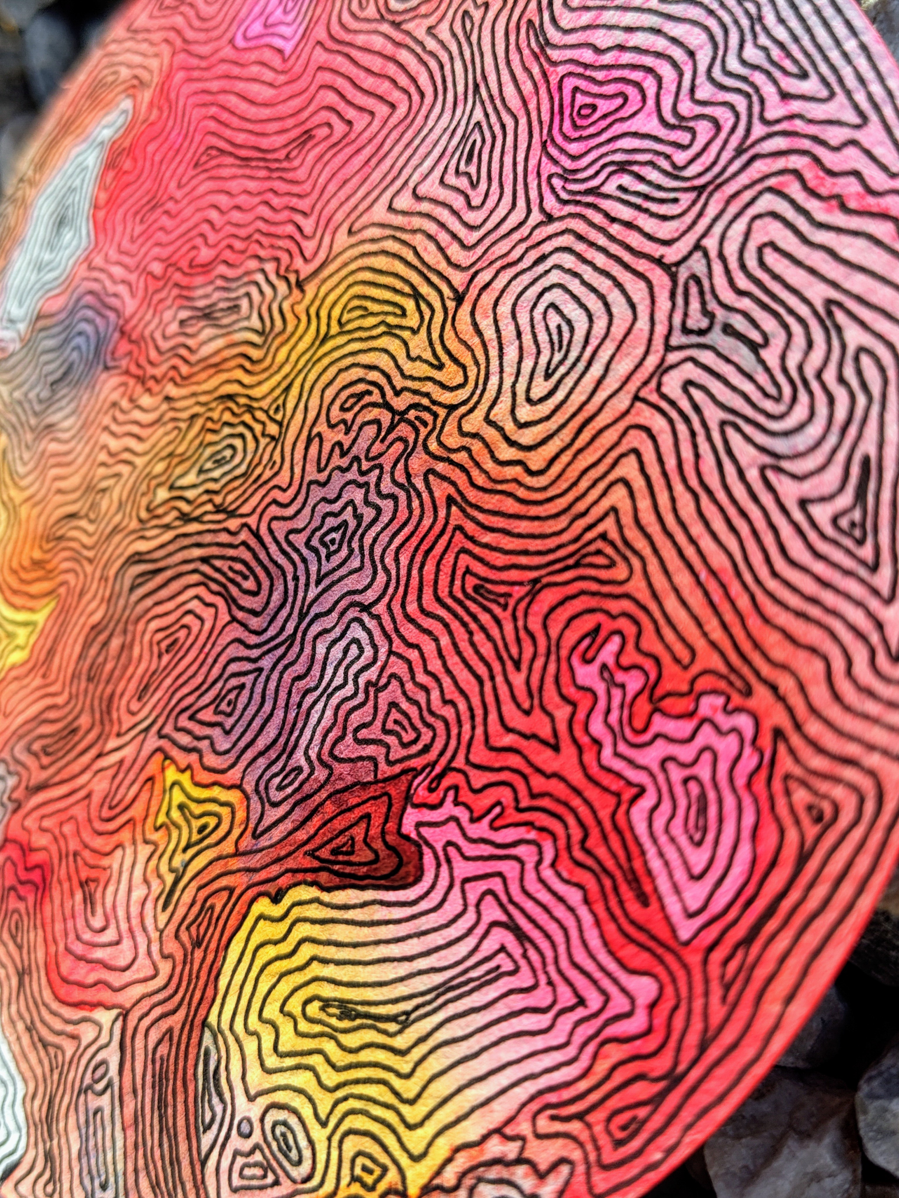 A Unique Twist: Reverse Coloring an Abstract Watercolor Doodle
