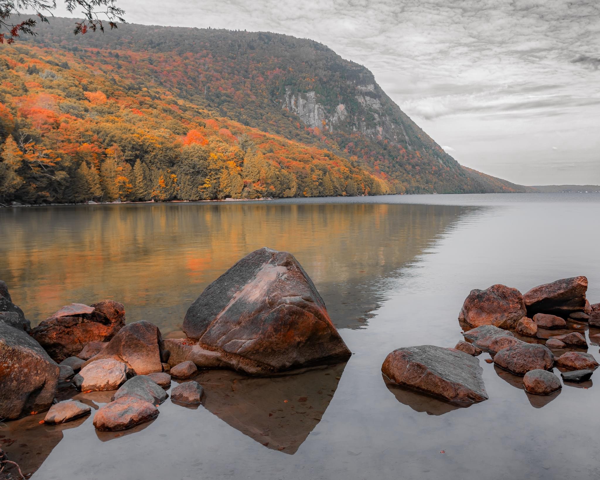 A Serene Day at the Lake
