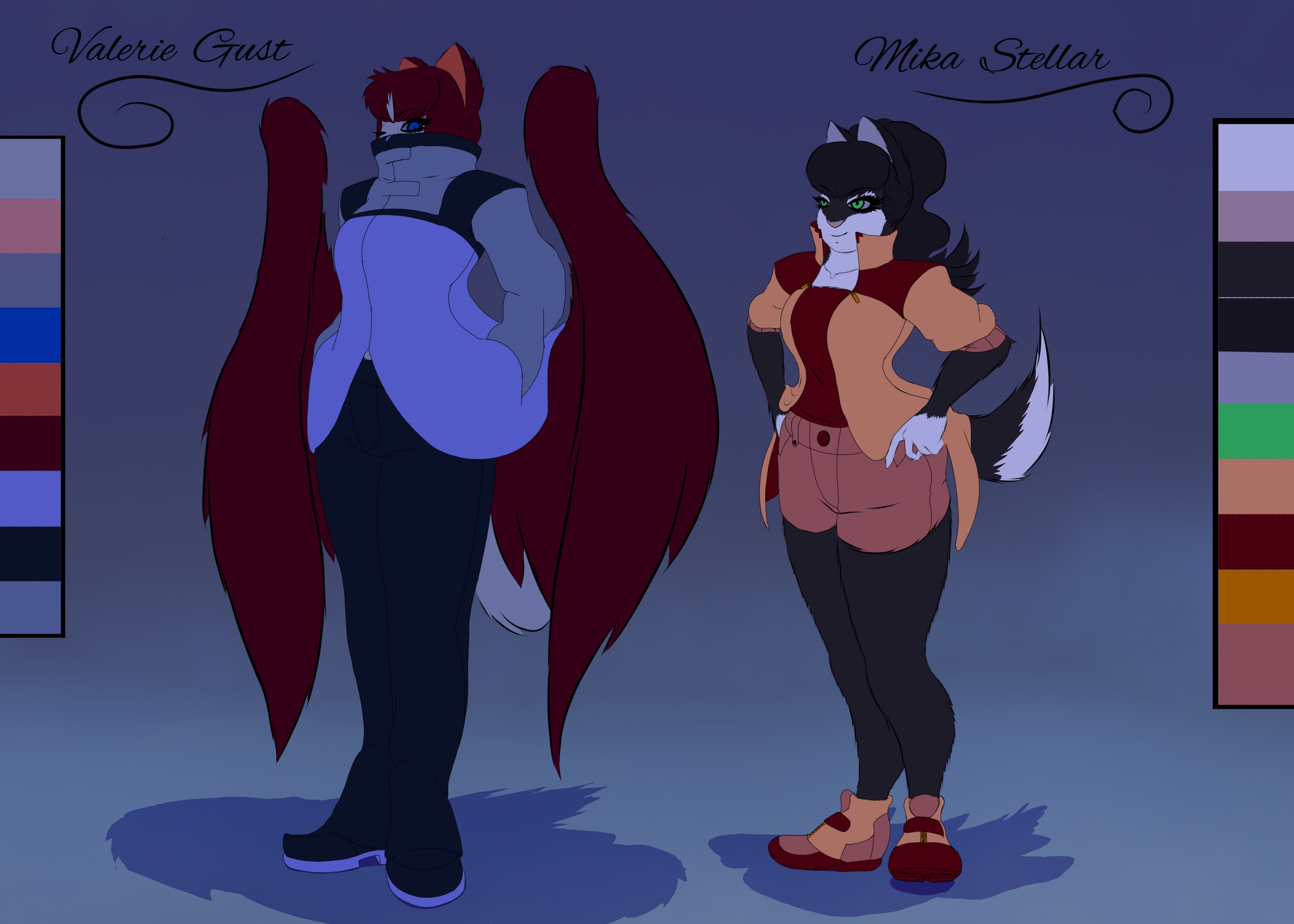 Valerie and Mika: A Color Reference Guide