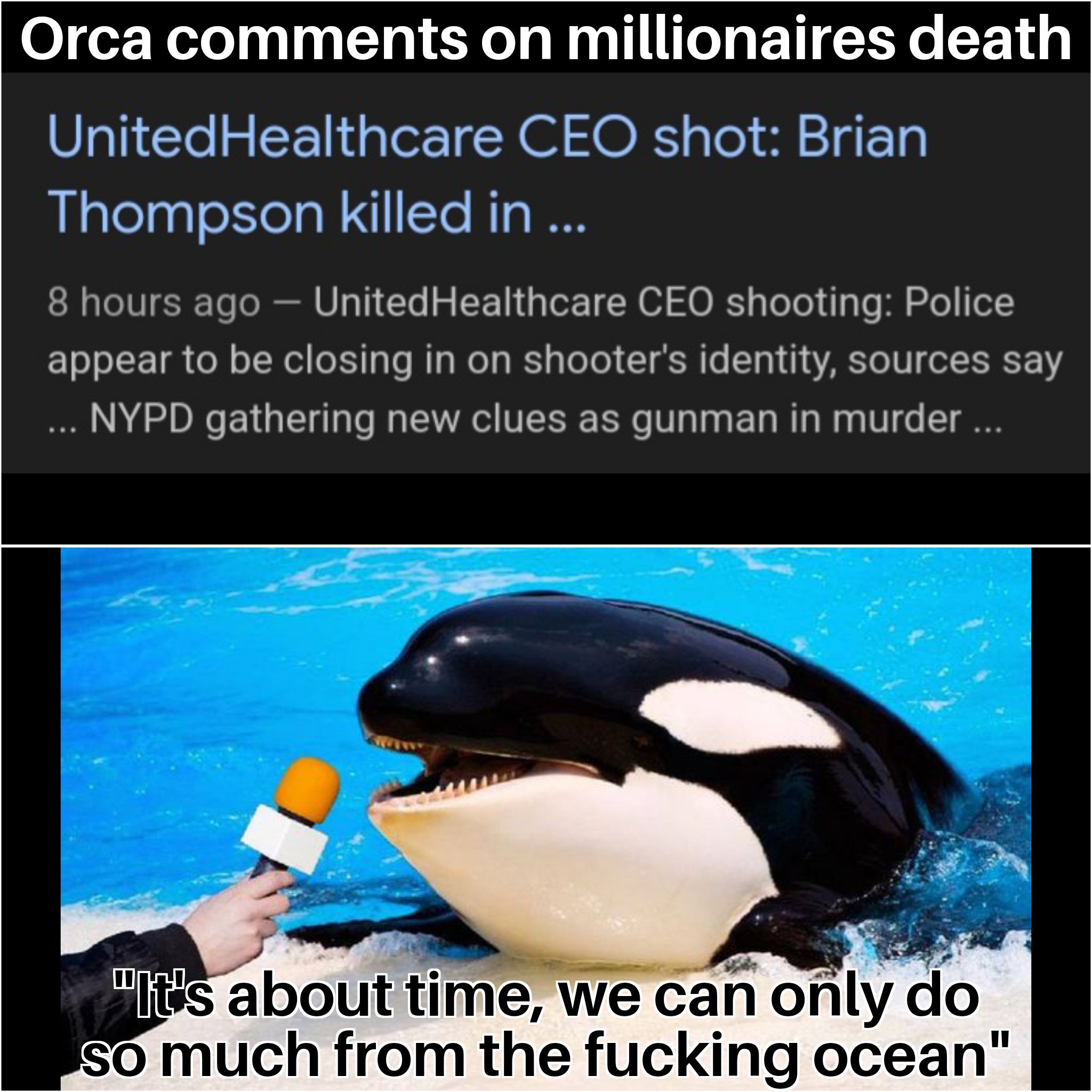 The Orcas have a message for Mr. Thompson