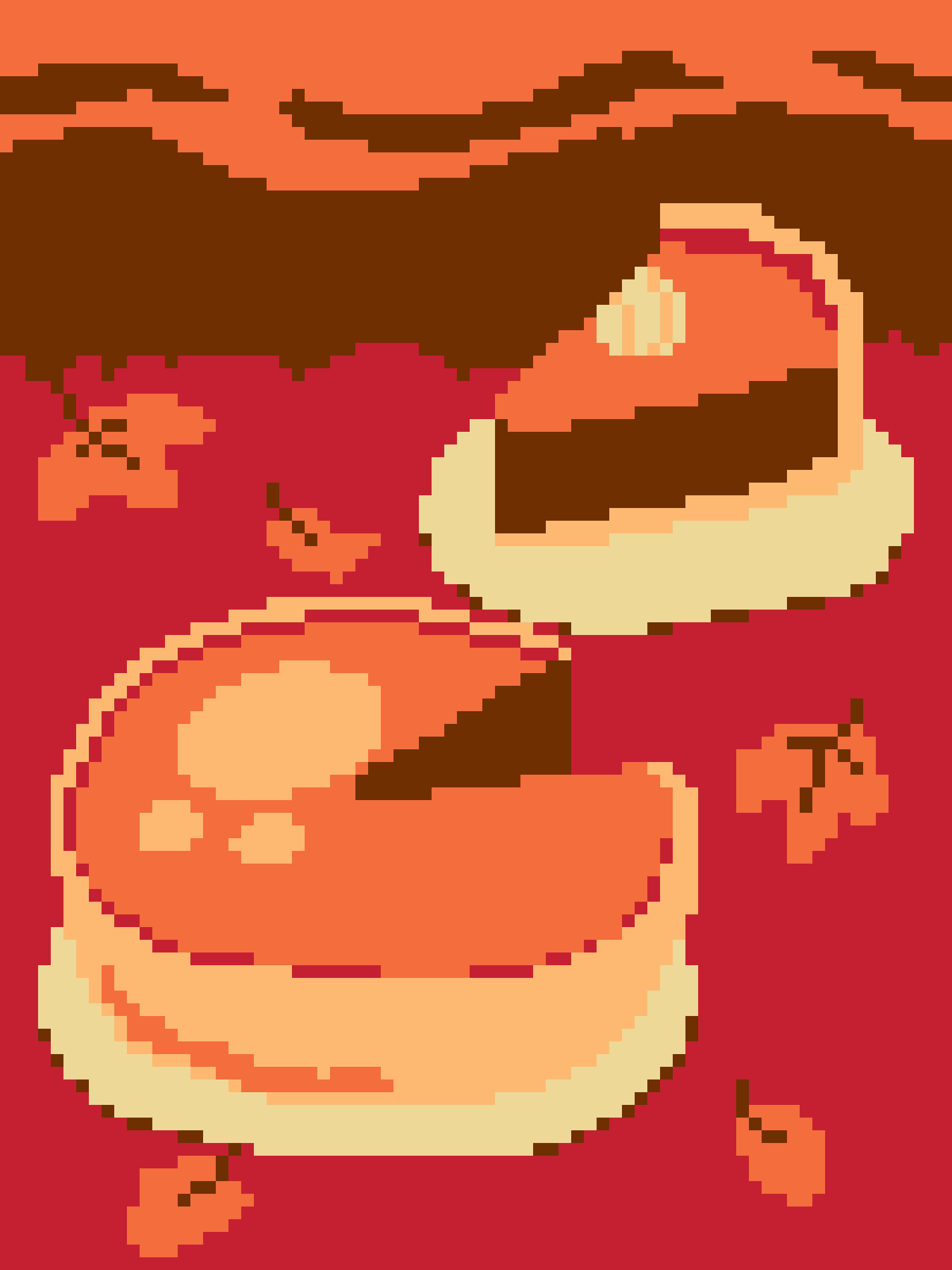 Deliciously Crafted Pumpkin Pie in Pixel Art Style