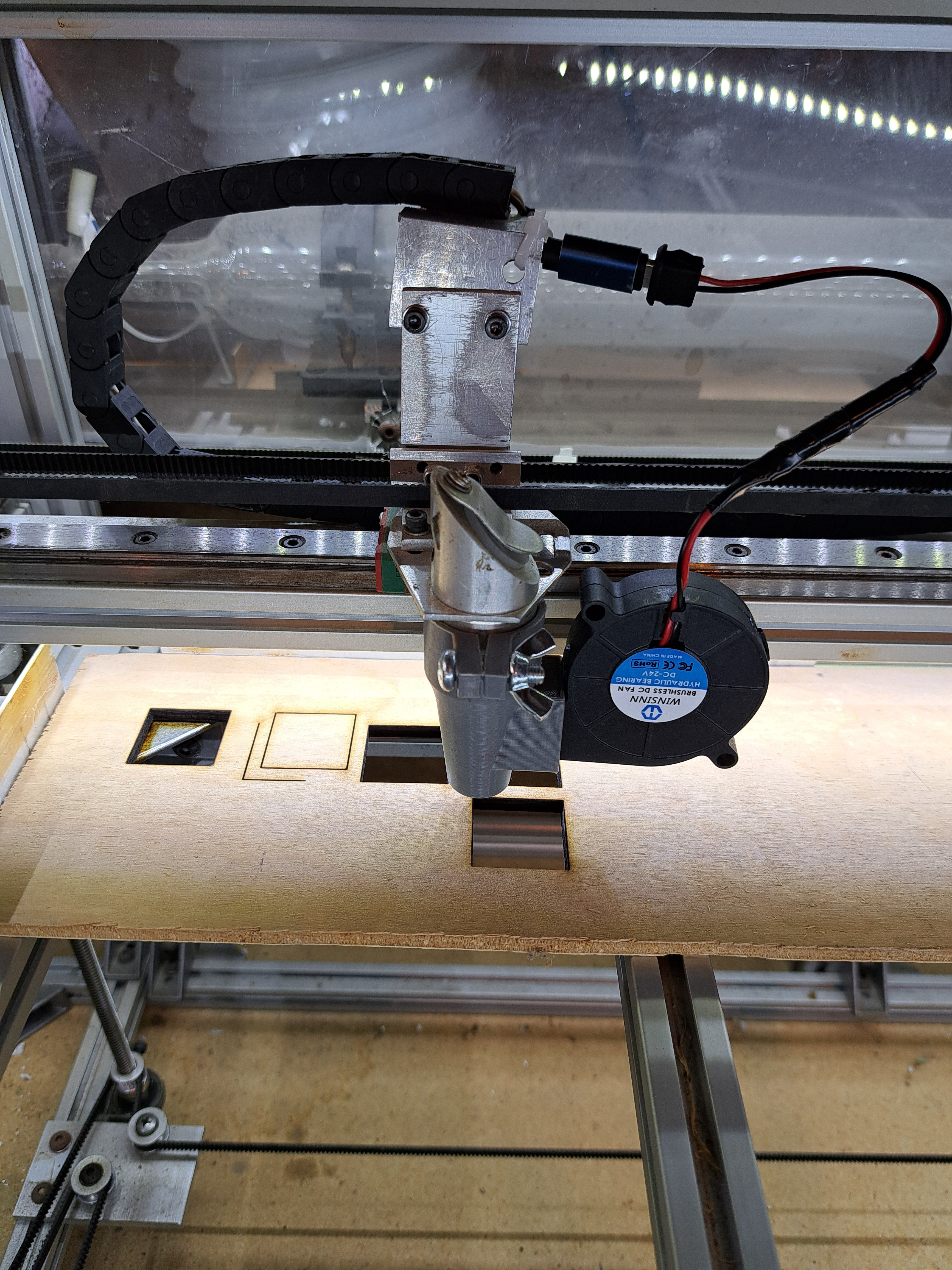 Exploring the K40 laser air assist technology.