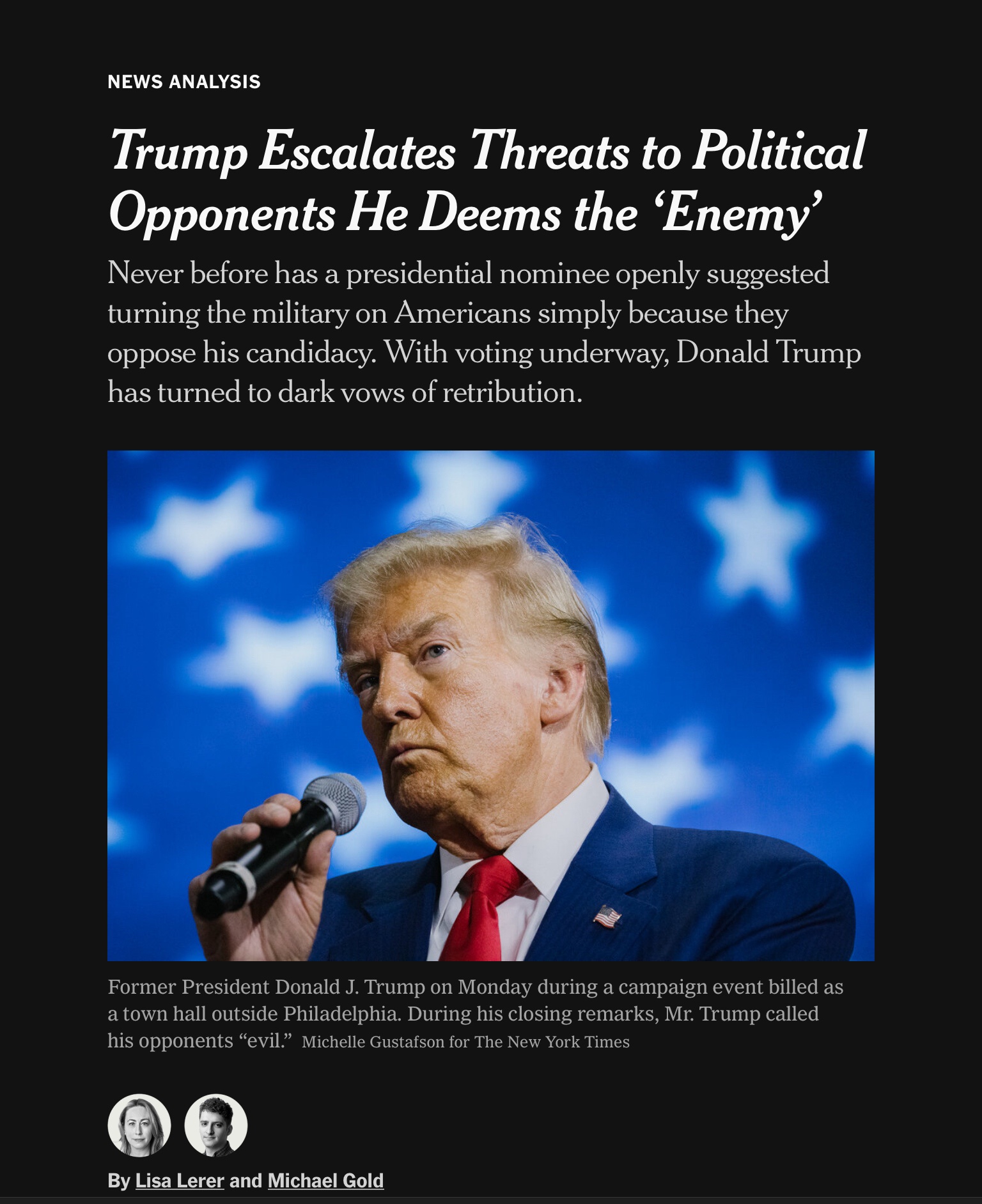 Chilling News: Trump Revives Threats of Retaliation and Justifies Revenge