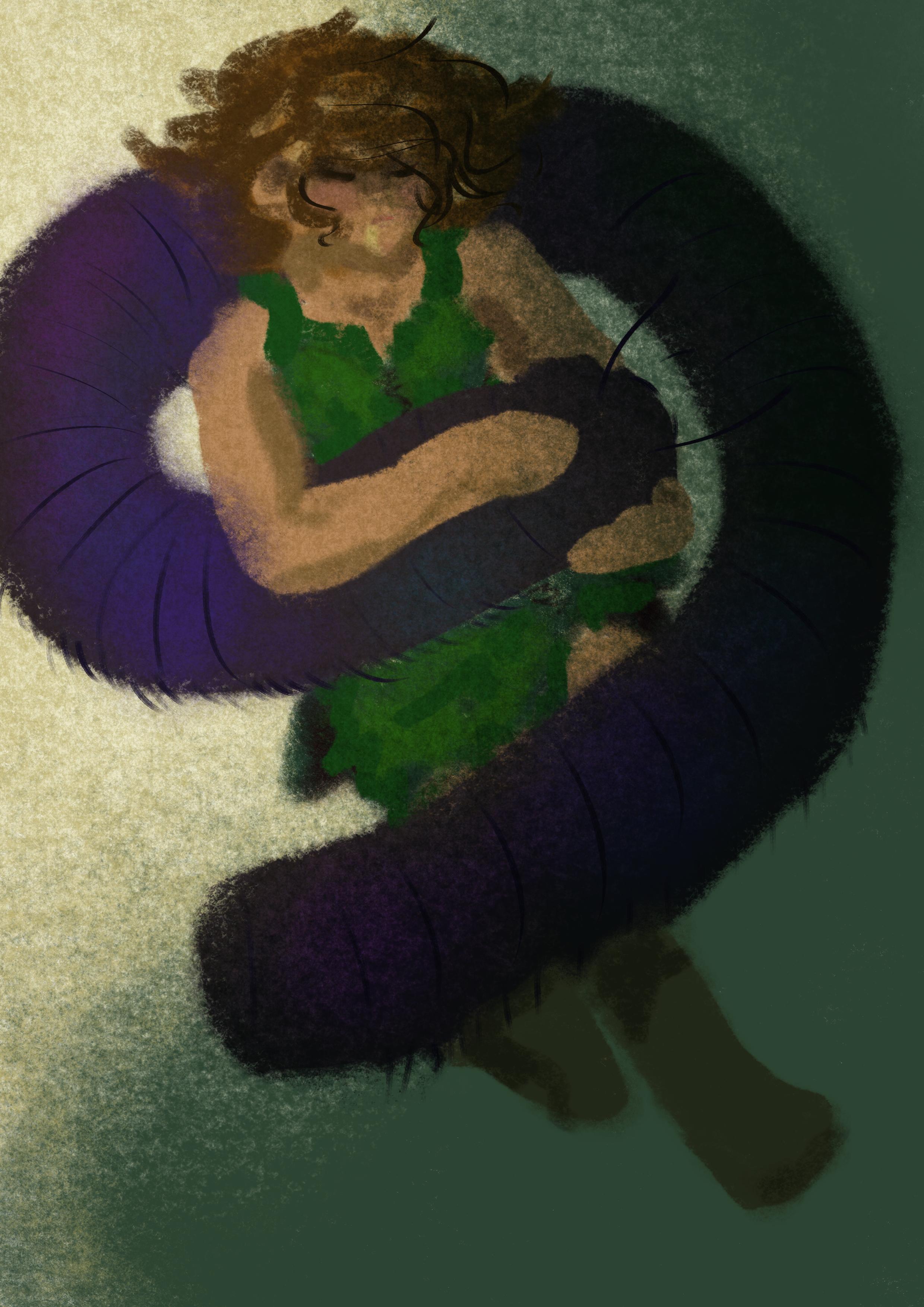 A Classy Nap with a Millipede Companion