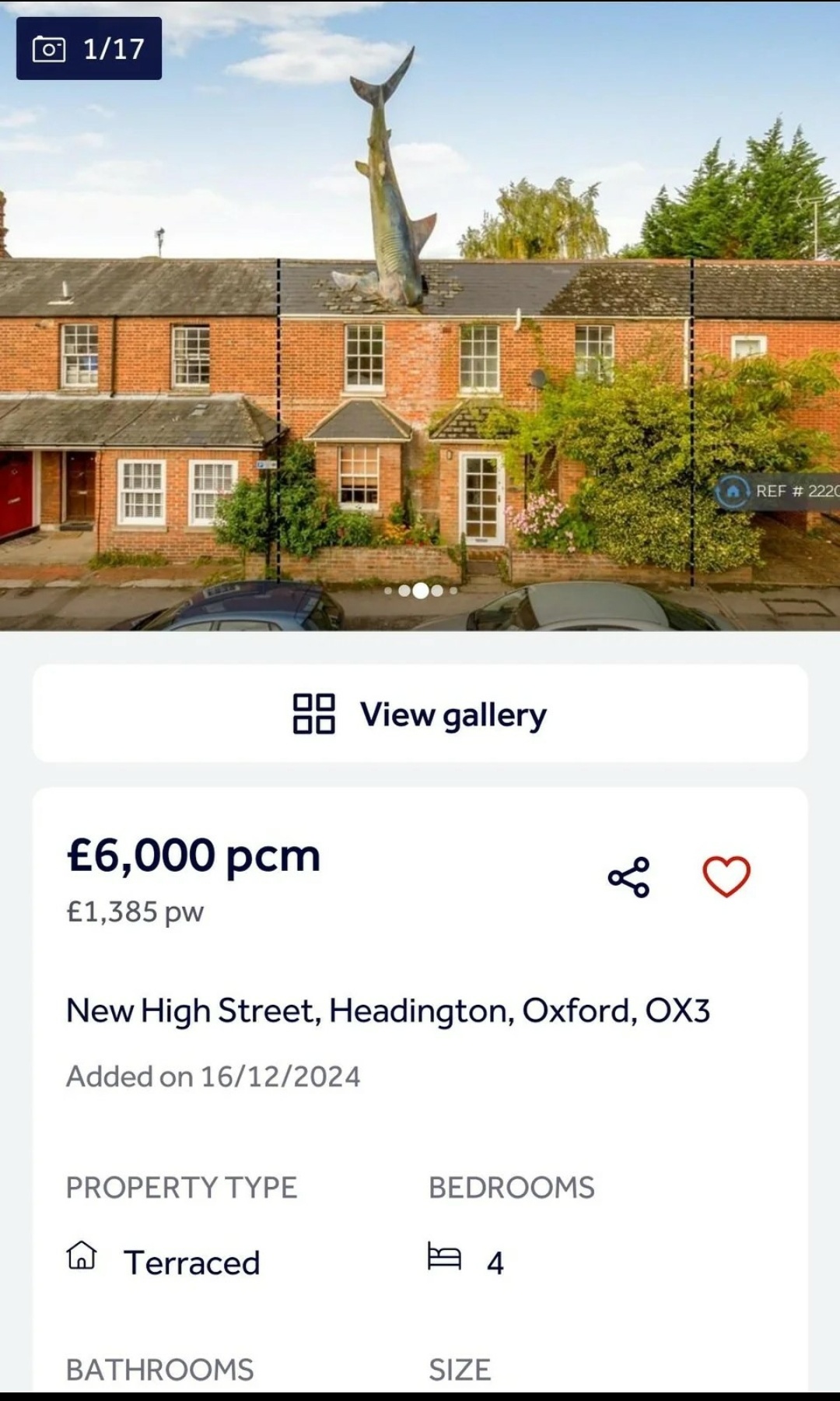 Ever Dreamed of Living in a House with a Giant Shark? Now You Can for Just £6000 a Month!