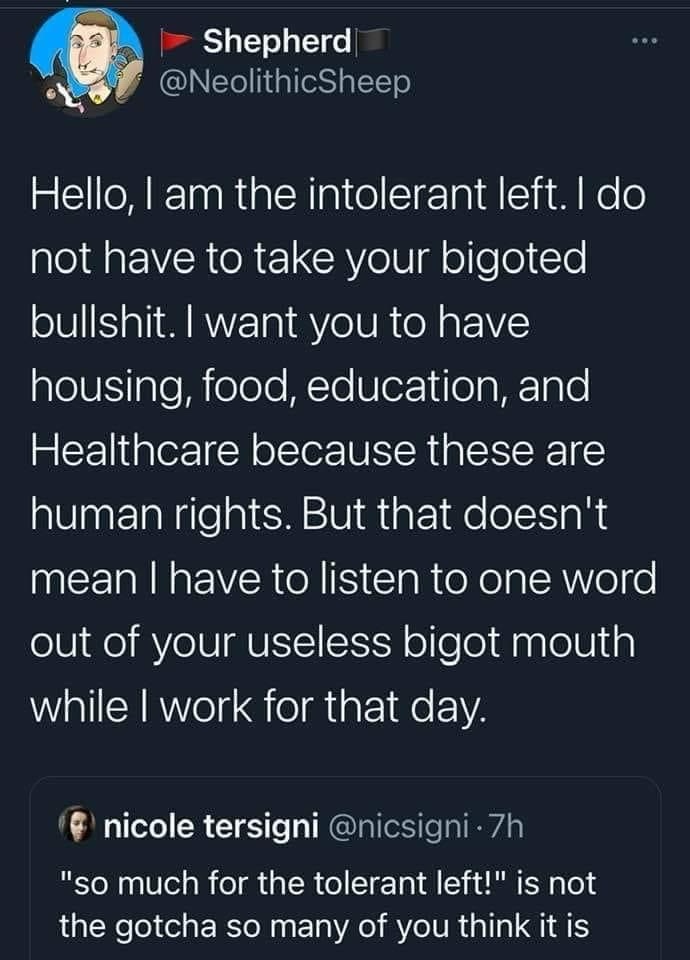 Intolerant to the max!