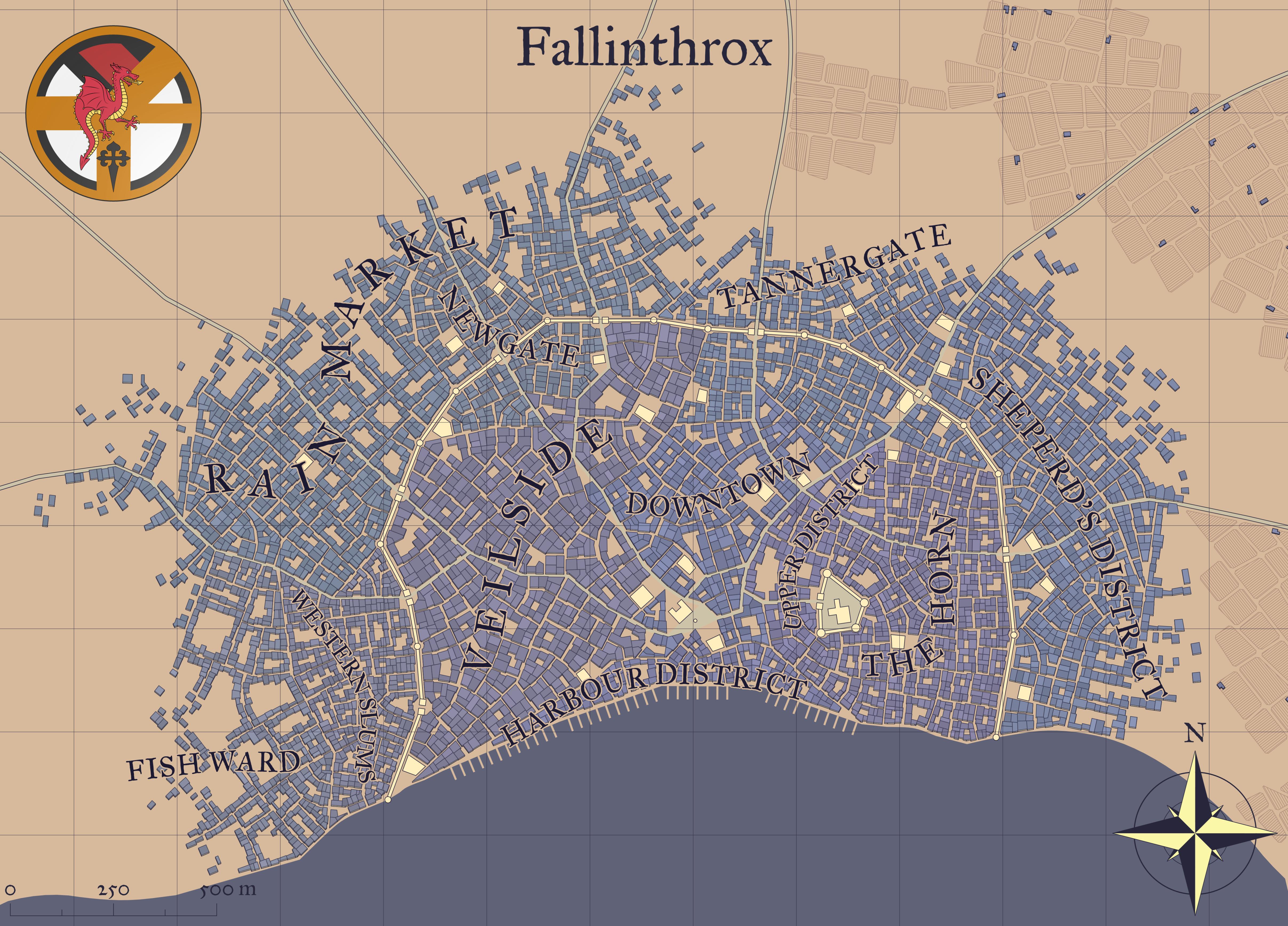 Galendria - Fallinthrox on a 250m Grid.