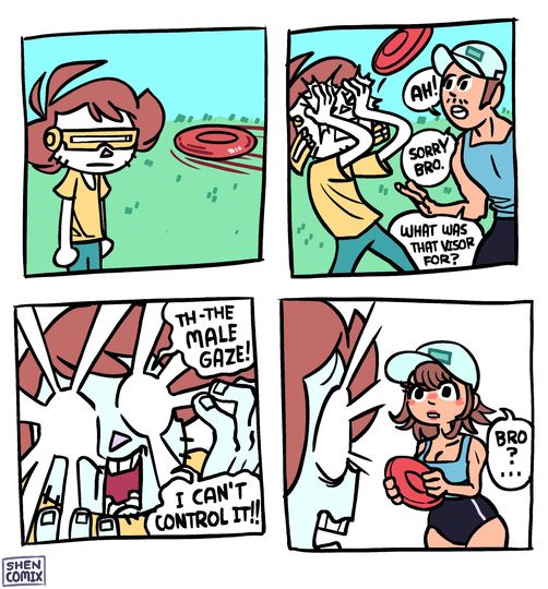 Exploring the Male Gaze through Shen Comix