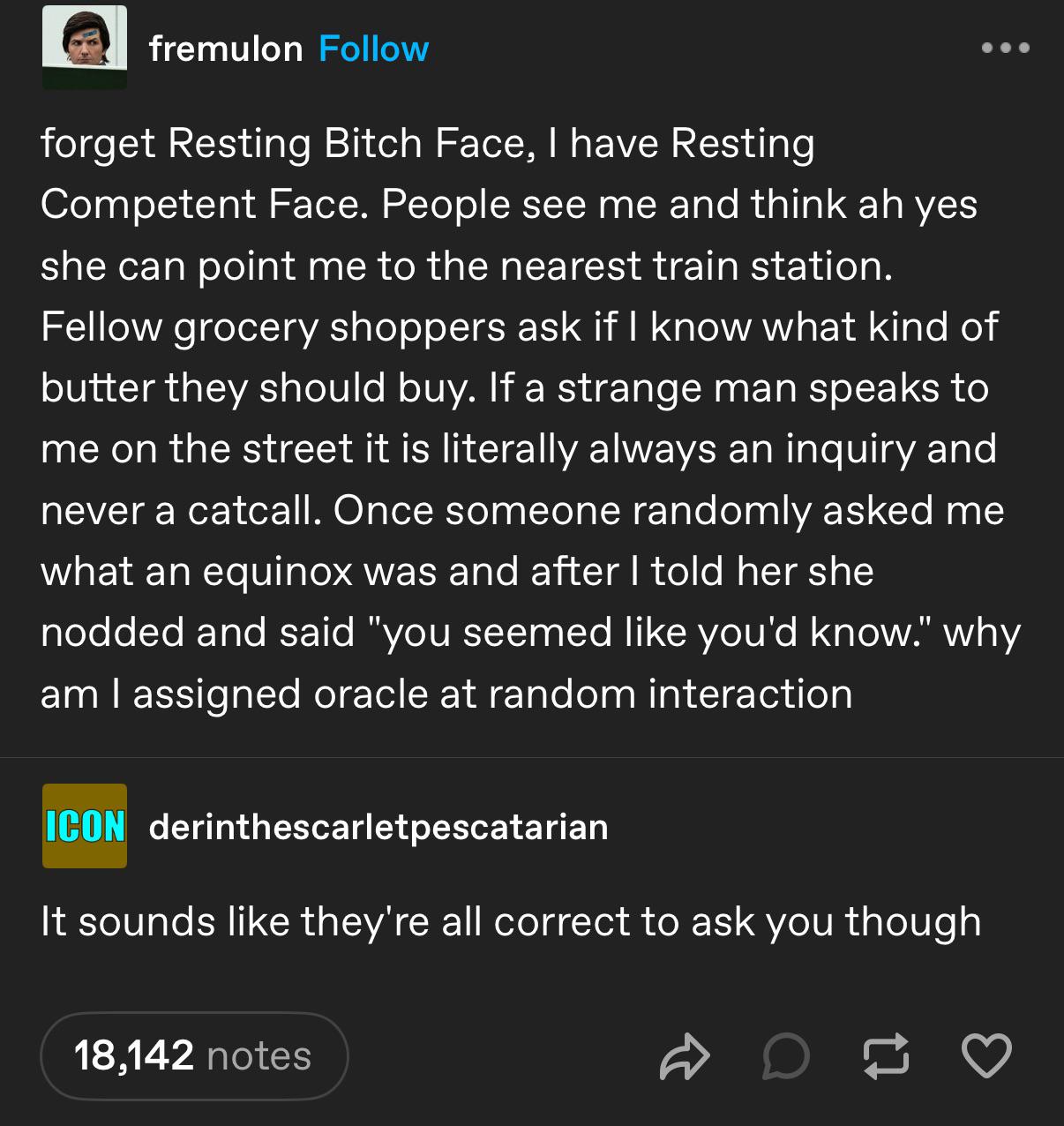 The face of calm competence