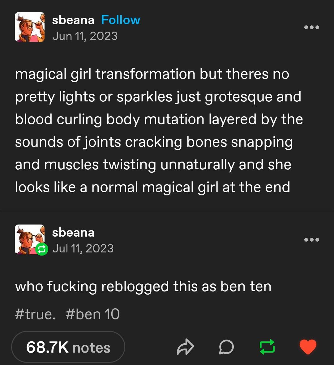 Transforming into a Magical Girl