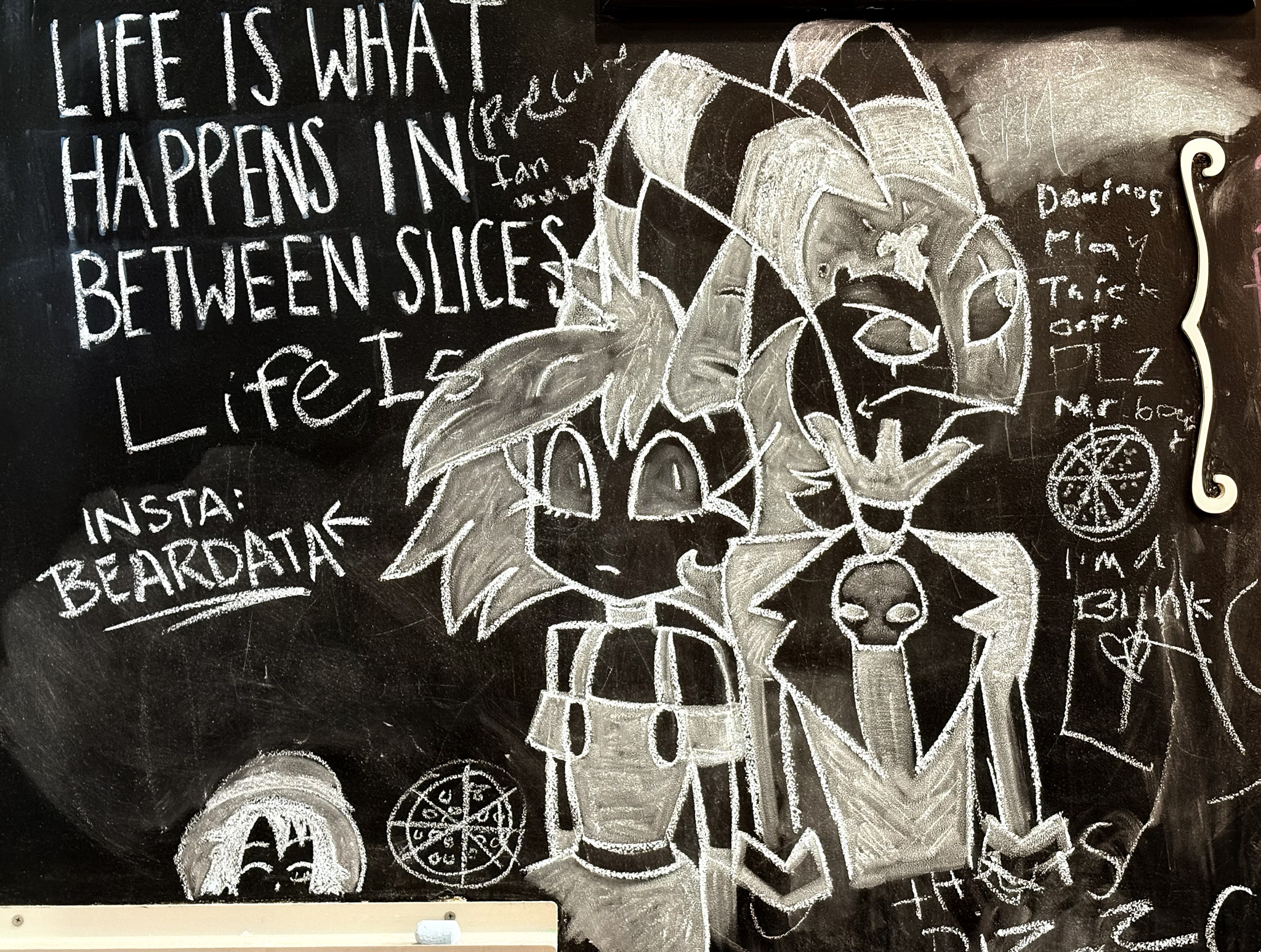 I added Millie to my ongoing chalk art project for Dominos.