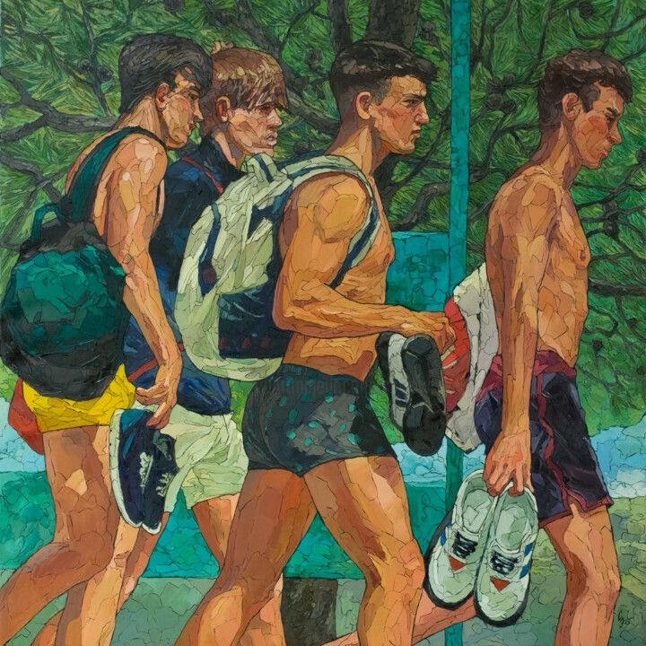 A Summer Day with Friends: A Heartwarming Artwork by Sergey Sovkov, 2023