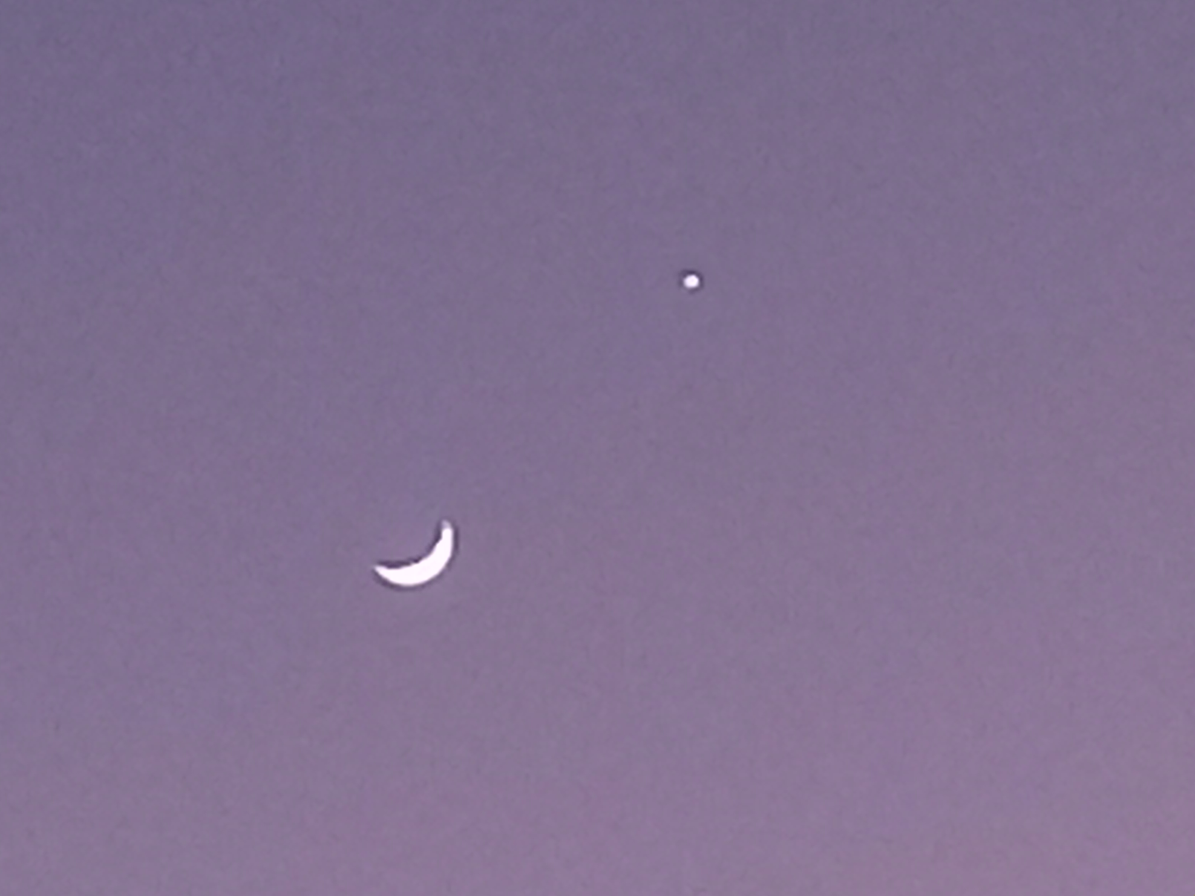 A Stunning View of the Moon and Venus