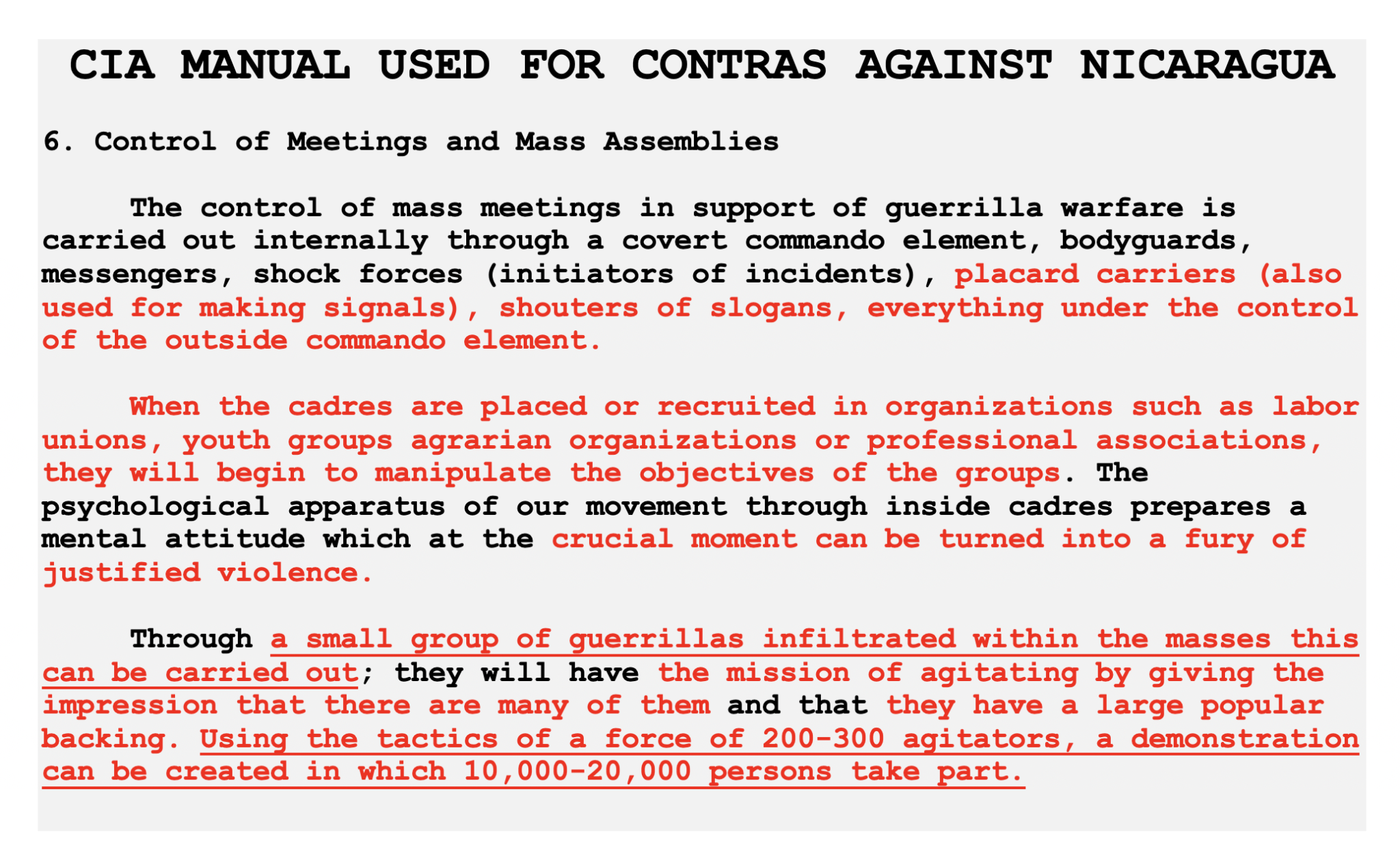 The CIA's Guide to Supporting Contras