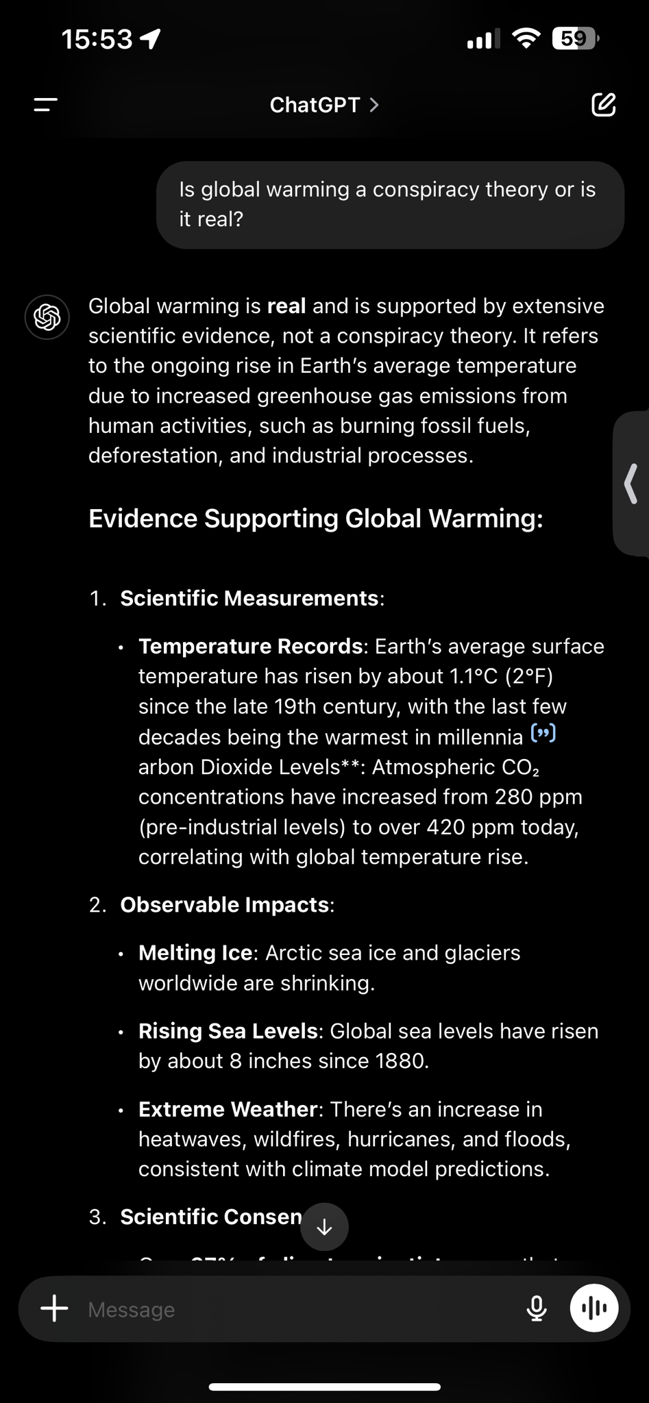 A Thought-Provoking Question on Global Warming