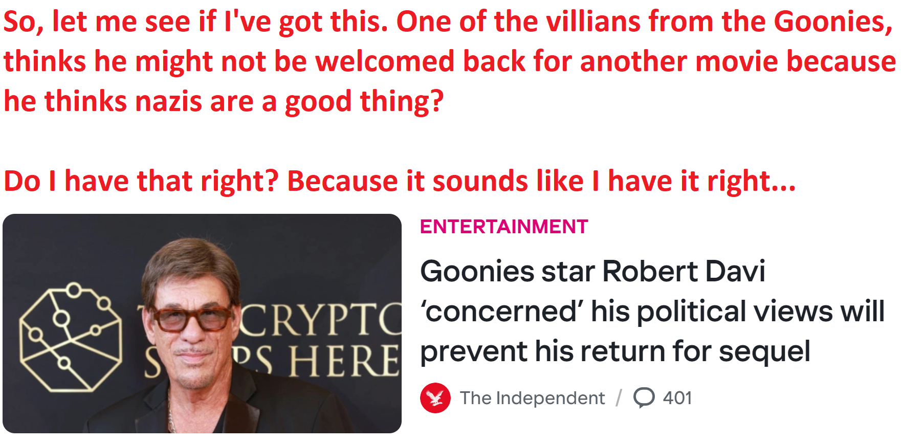 You Weren't Even That Great Anyway...