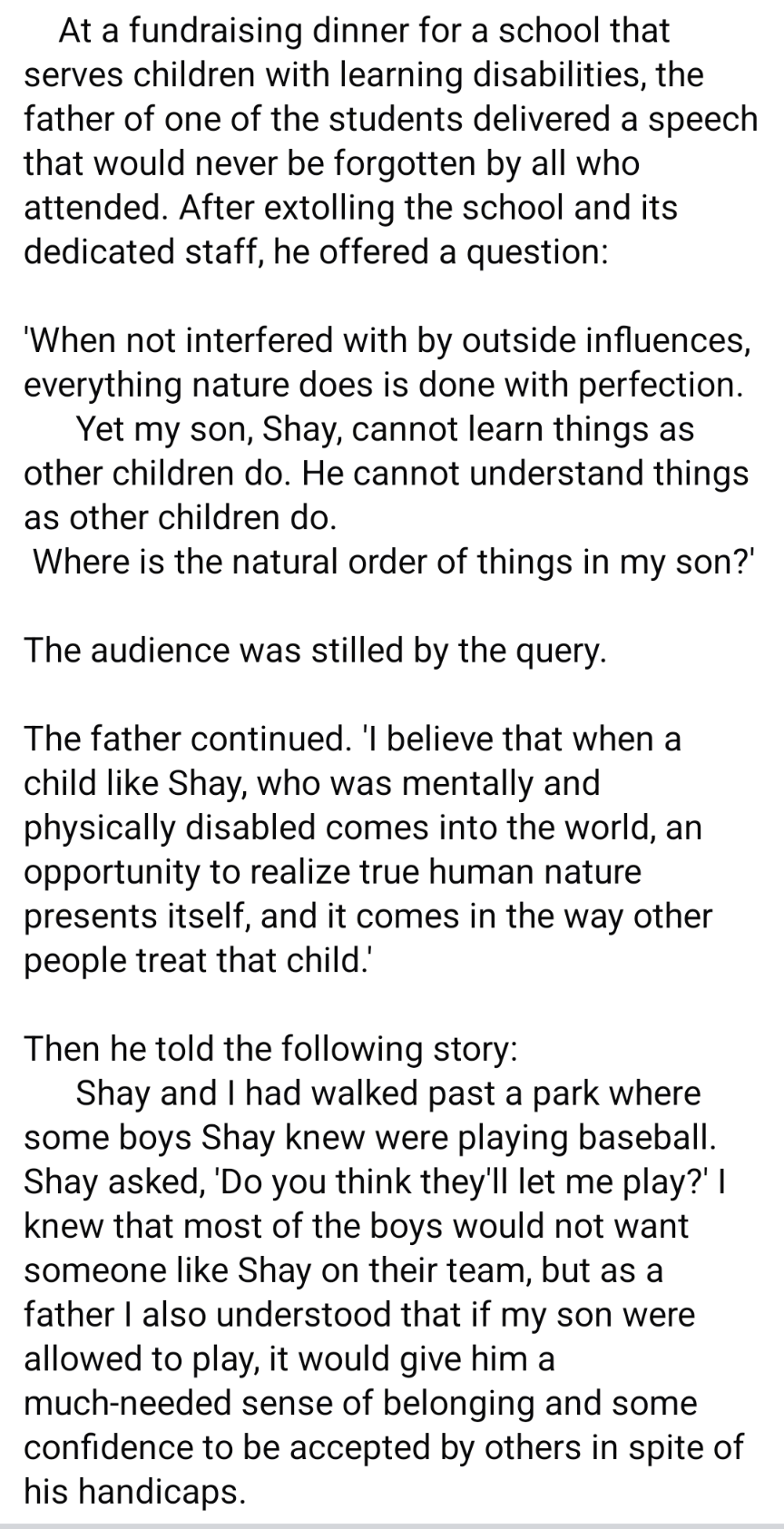 An incredible story that embodies the kindness and humanity we all need to believe in. I truly hope it's real because there are still good people out there.