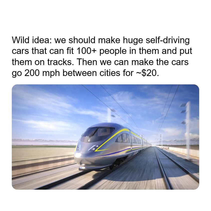 Imagine America with massive, super-fast self-driving cars!