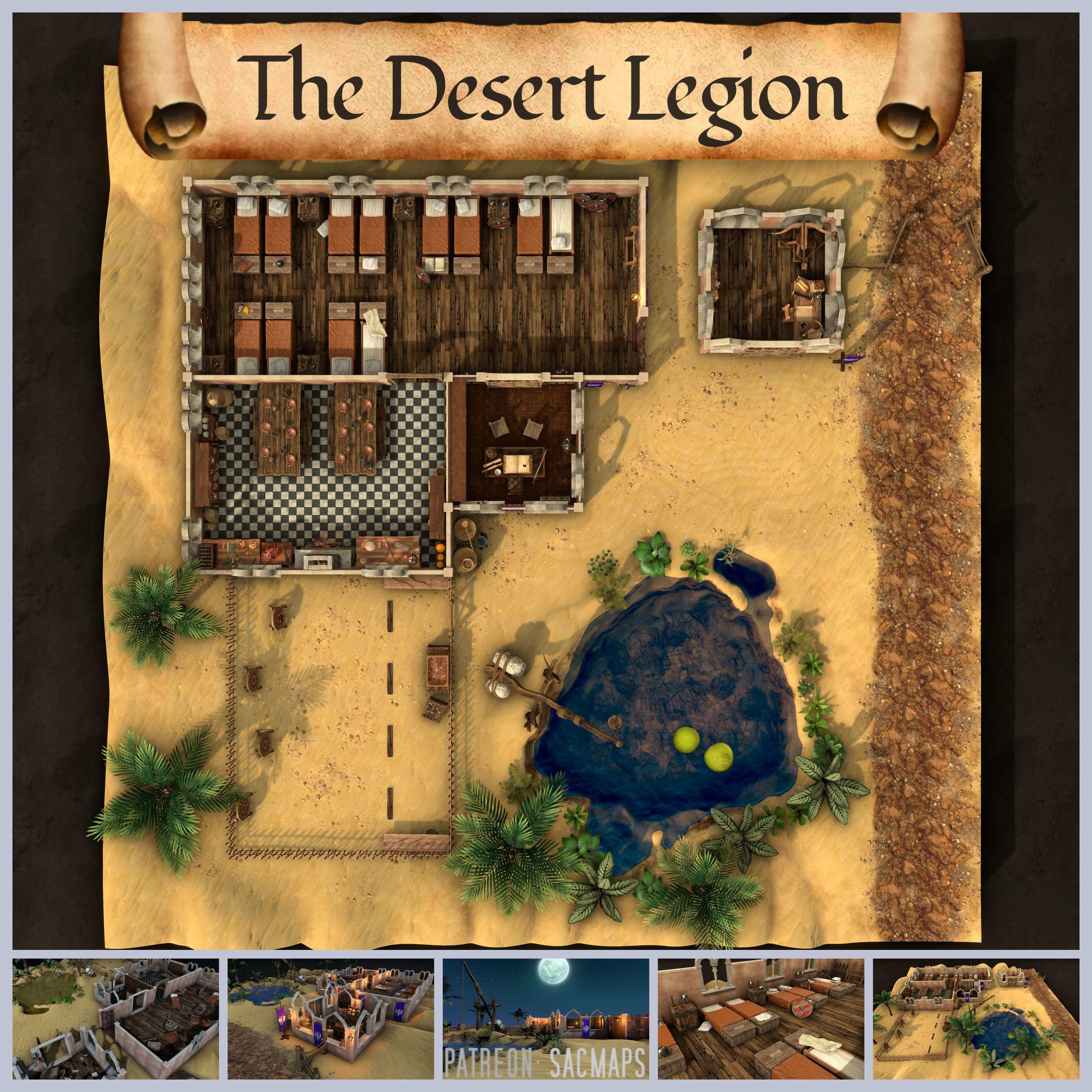 Explore the Desert Legion with these amazing free DnD and TTRPG maps!