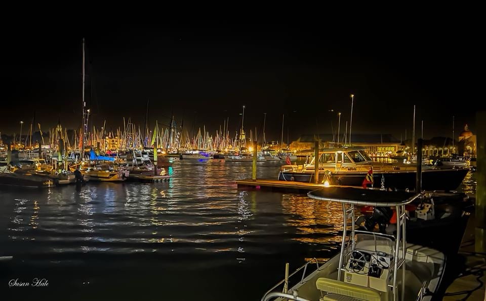 A Serene Night at the Marina