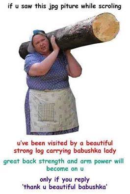 Thank you, lovely babushka!