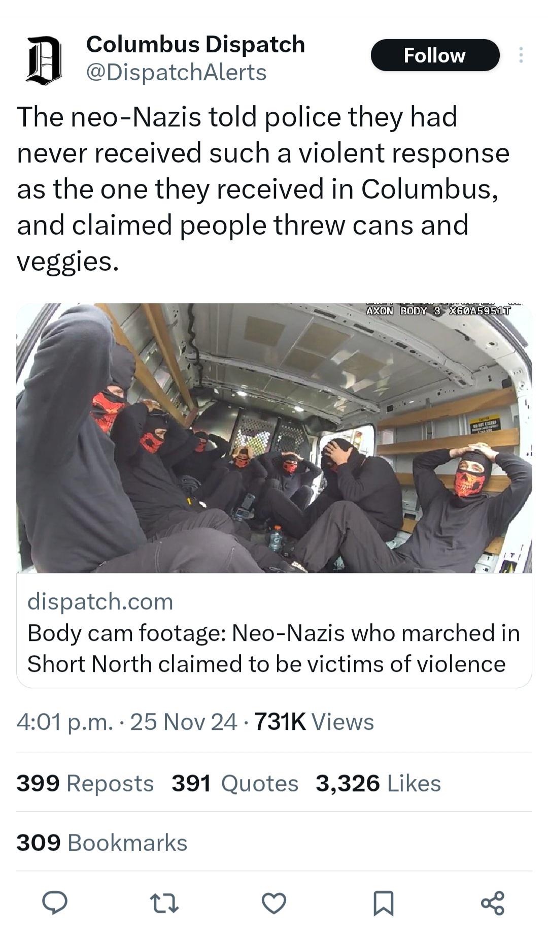 A showdown between Columbus, Ohio and the Nazis.