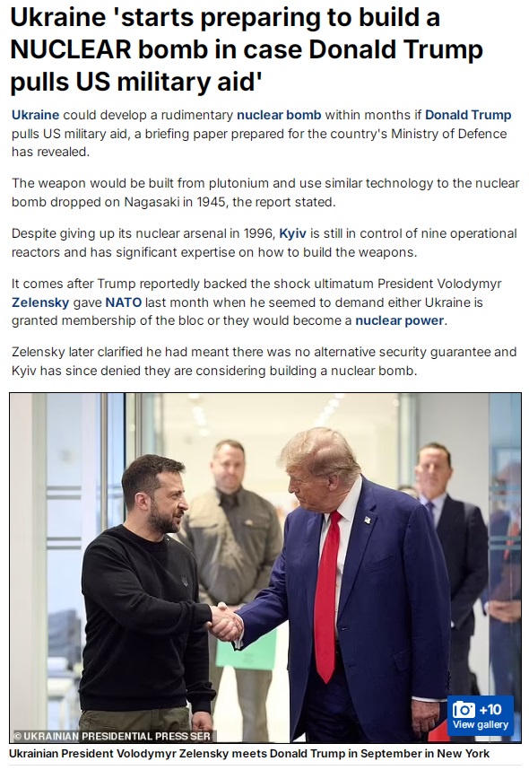 Ukraine's Bold Move: Considering Nuclear Weapons if Trump Withdraws Support