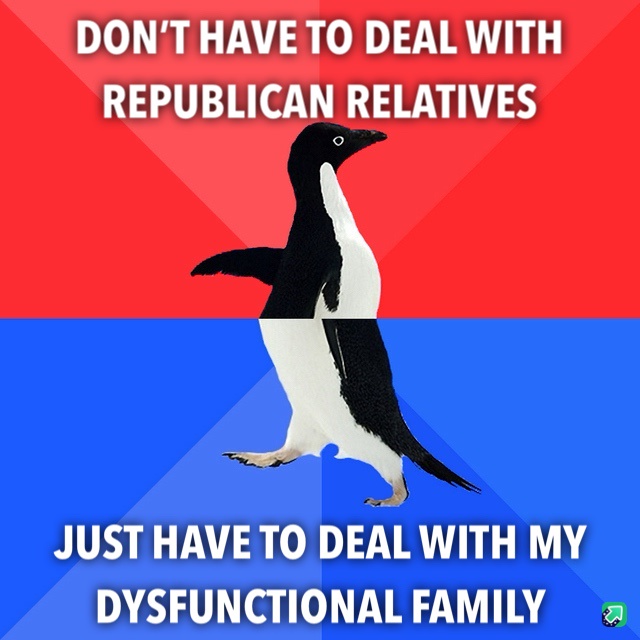 Today, I can focus on the usual family chaos instead of political debates!