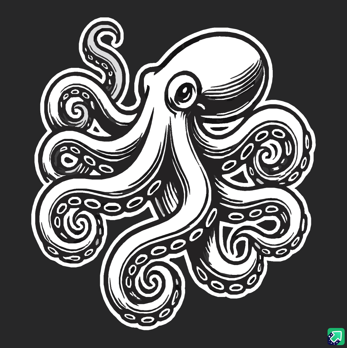 Elegant Octopus Nautical Line Art: A Design to Adore