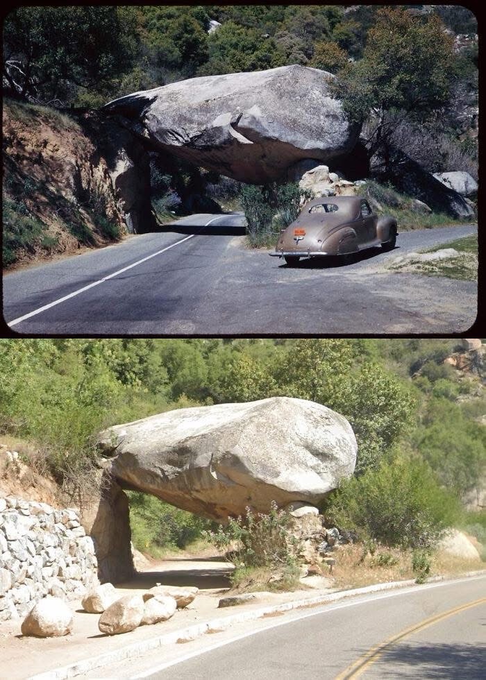 A Journey Through Time: Tunnel Rock at Sequoia National Park in 1952 and 2020