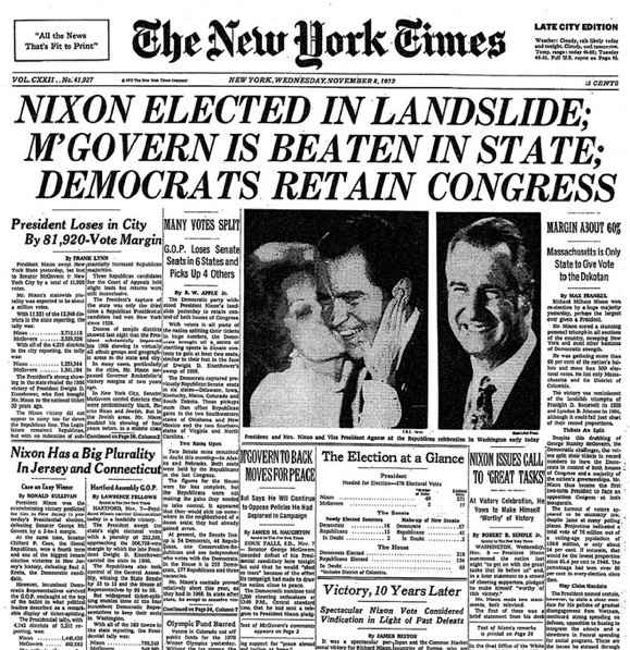 Nixon's Re-Election Triumph: A Look Back at November 7, 1972