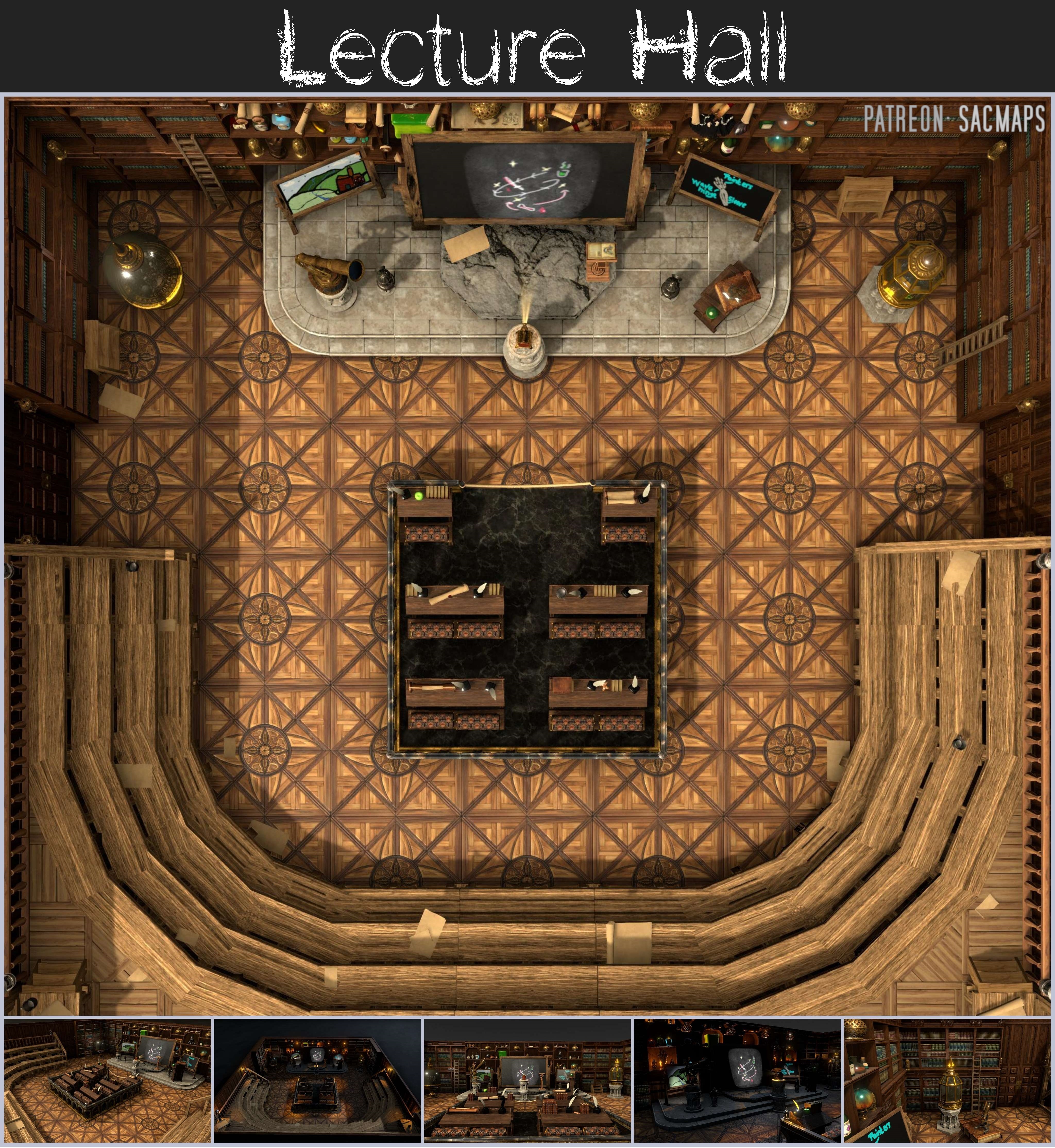 The Lecture Hall: Your Go-To for Free DnD and TTRPG Maps