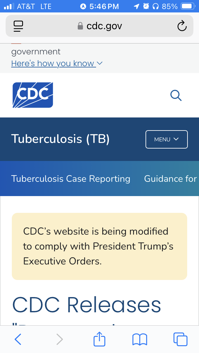 What's Happening on the CDC Website Right Now?