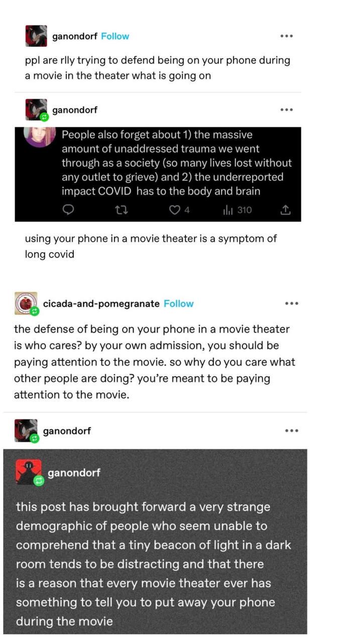 The Distraction of Phone Use During Movies