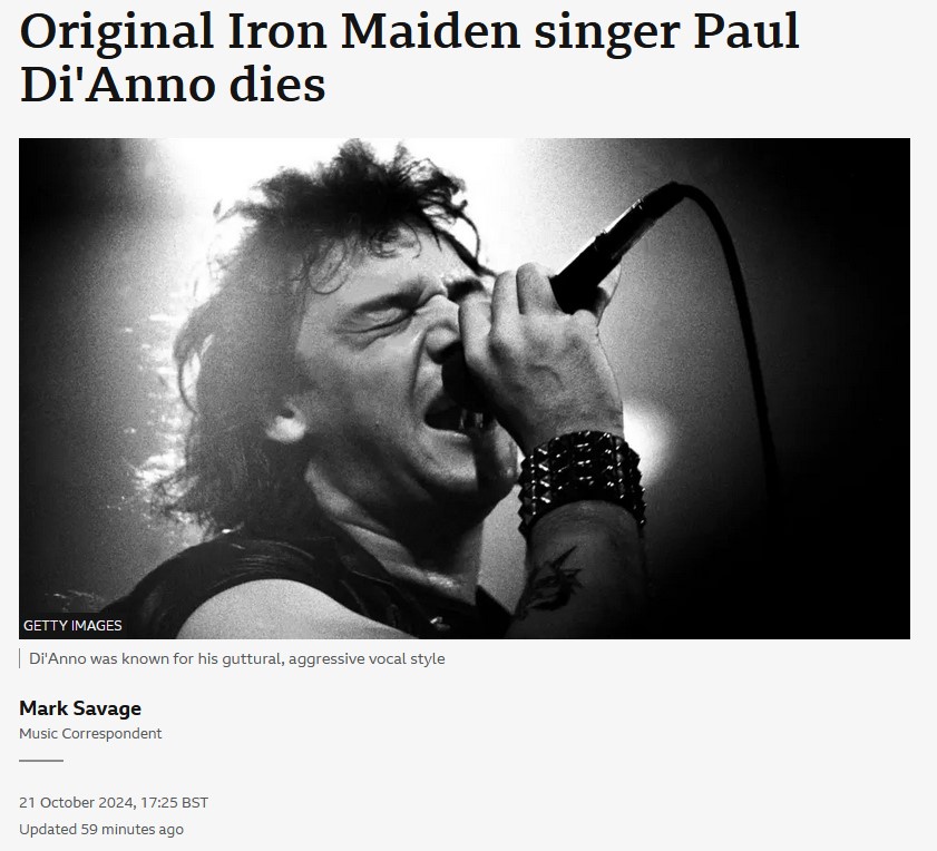 Remembering a Metal Legend: Paul Di'Anno's Passing