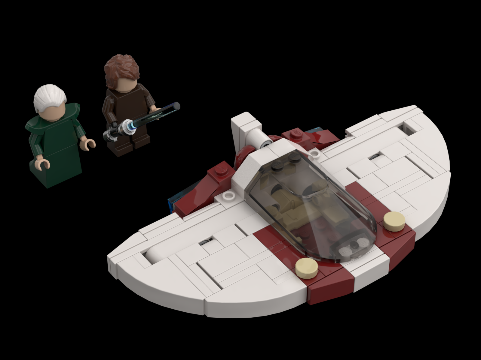 Epic Lego Star Wars Creation: Anakin and Obi-Wan's DC0052 Airspeeders