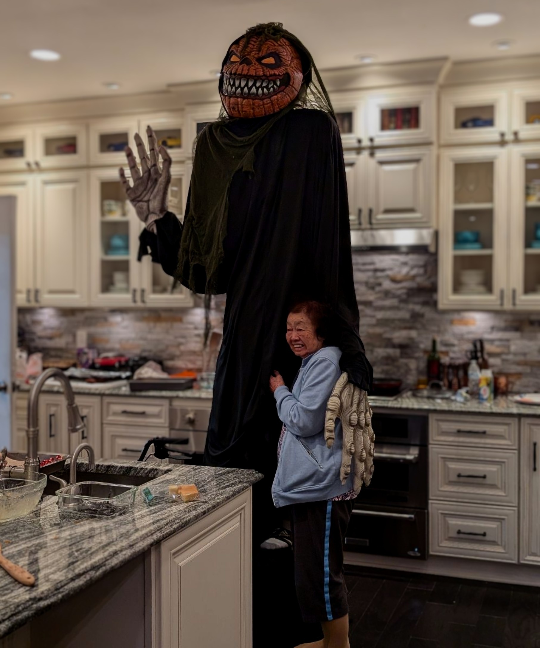 Excitement Overload: My First Encounter with My California Grandma-in-Law in Maryland, Dressed in a Halloween Costume!