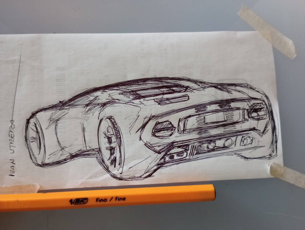 Sketching the ultimate ride: A car drawing