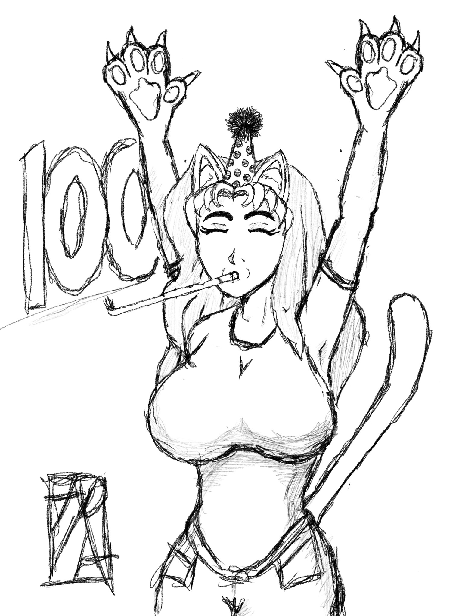 Day 100: Drawing Big Titty Catgirls in Search of My Cosplay Waifu!