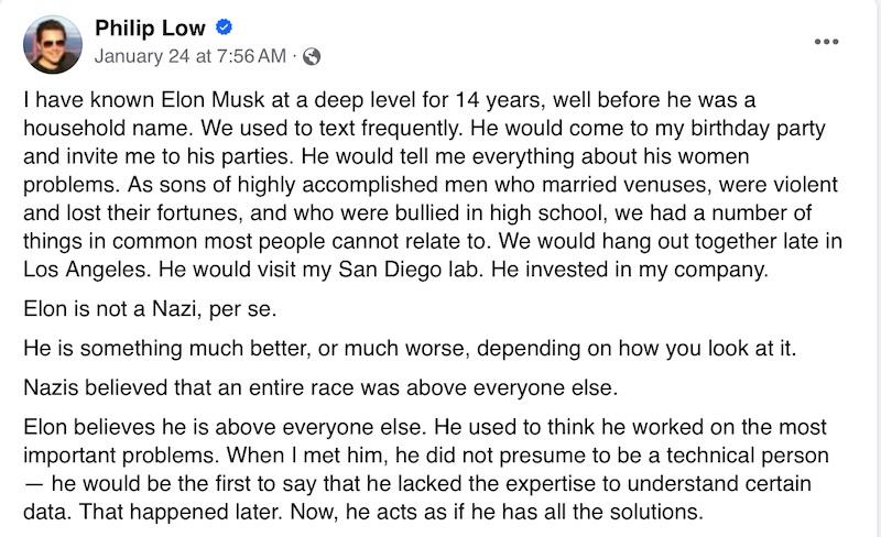 Philip Low: Don't let Elon Musk take advantage of you!