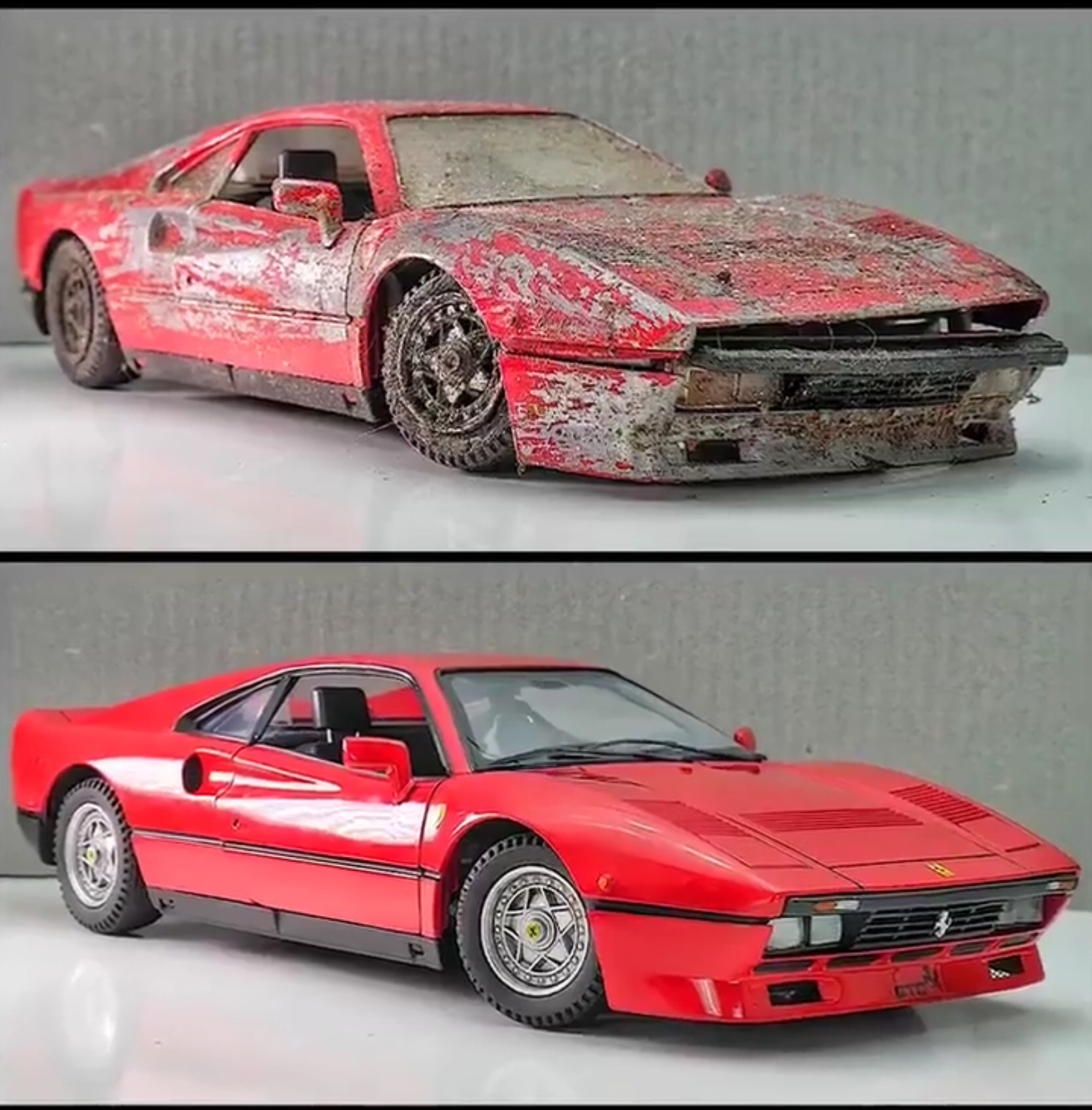 Transforming a Model Ferrari: Before and After