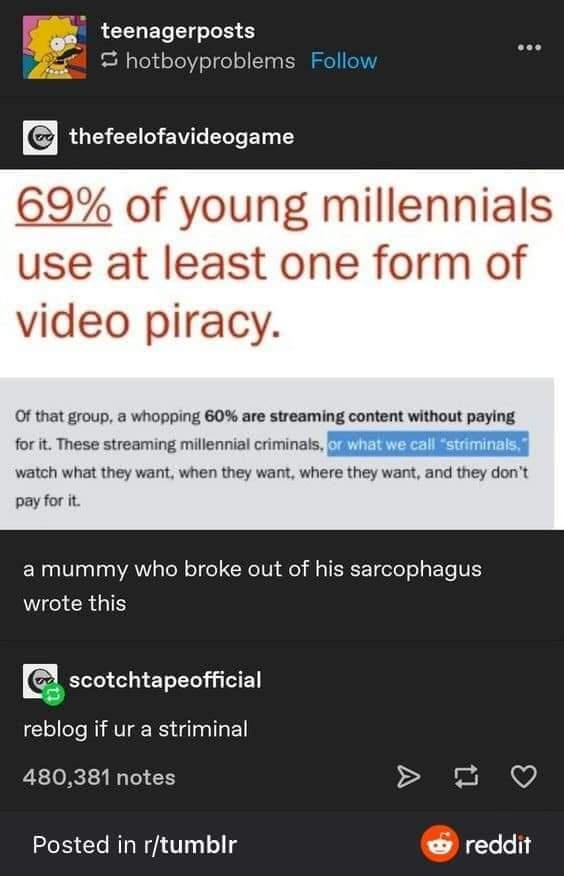 Reblog if You're a True Striminal!
