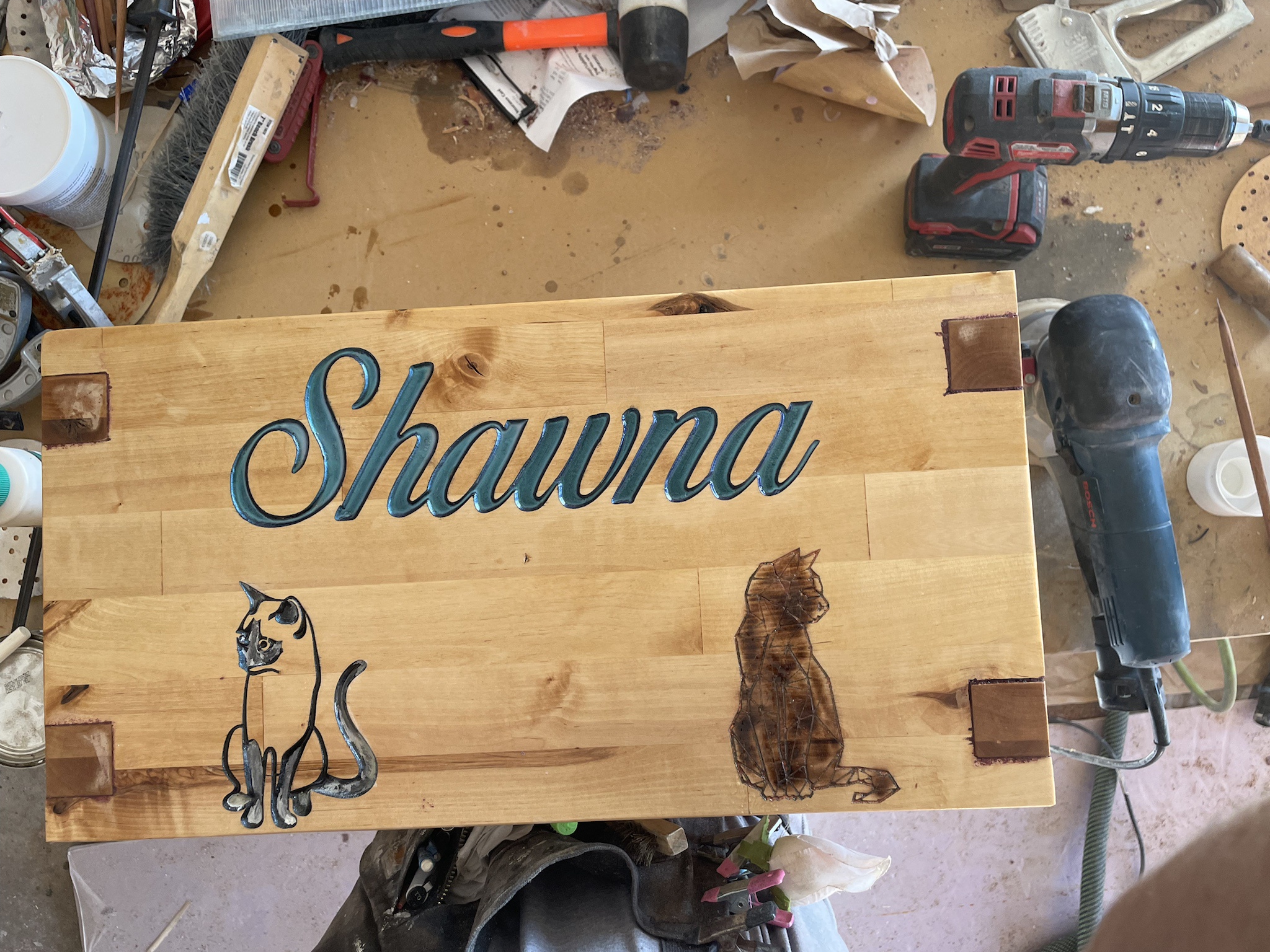 Proudly Crafted Step Stool for My Wife - Thrilled with the Result!