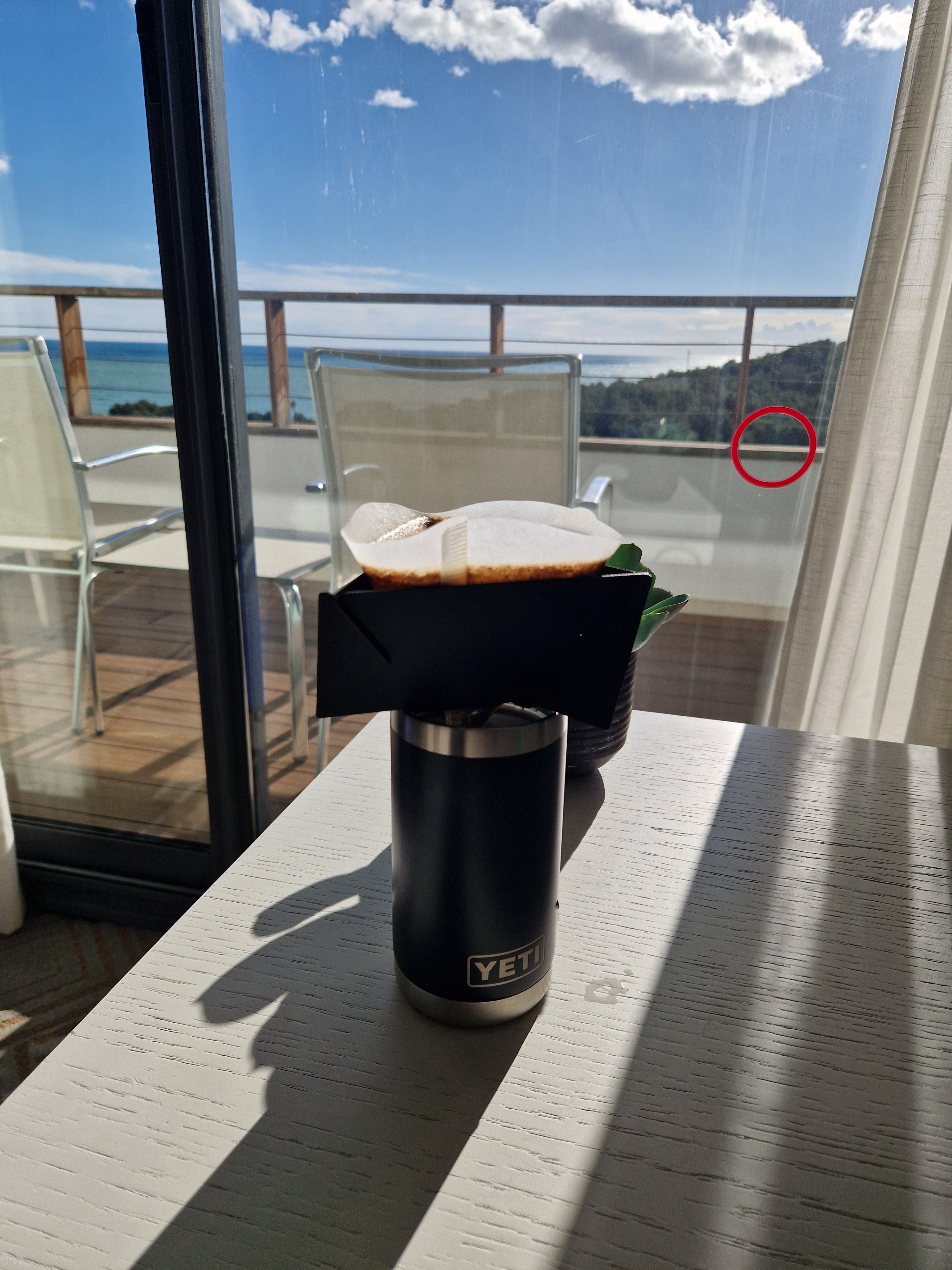 My travel coffee setup: the grinder is a secret!