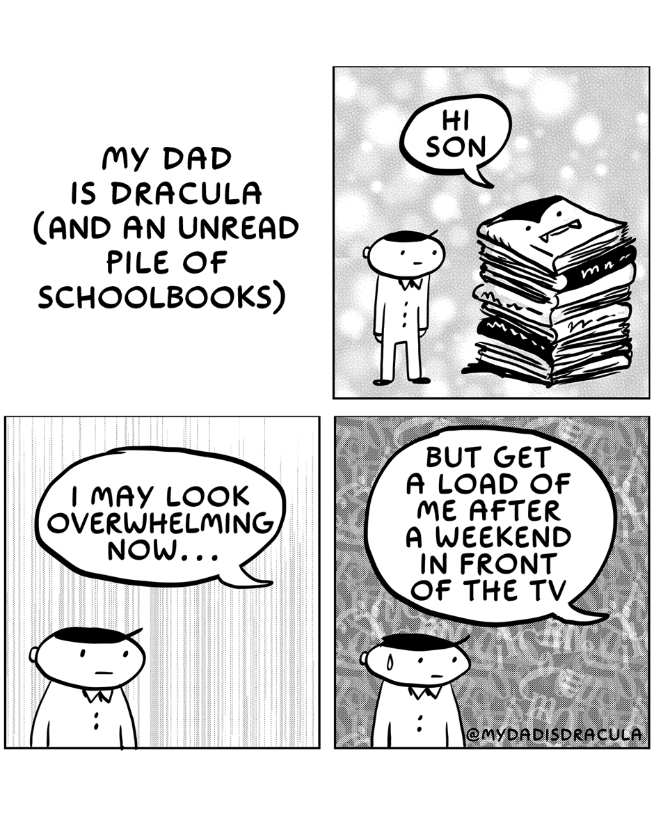 My Dad: The Real-Life Dracula and a Mountain of Schoolbooks