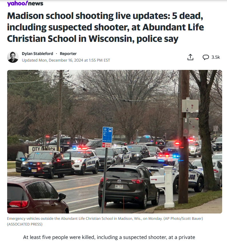 See, This Wouldn't Have Happened If They Hadn't Removed Jesus from the School... Oh Wait.