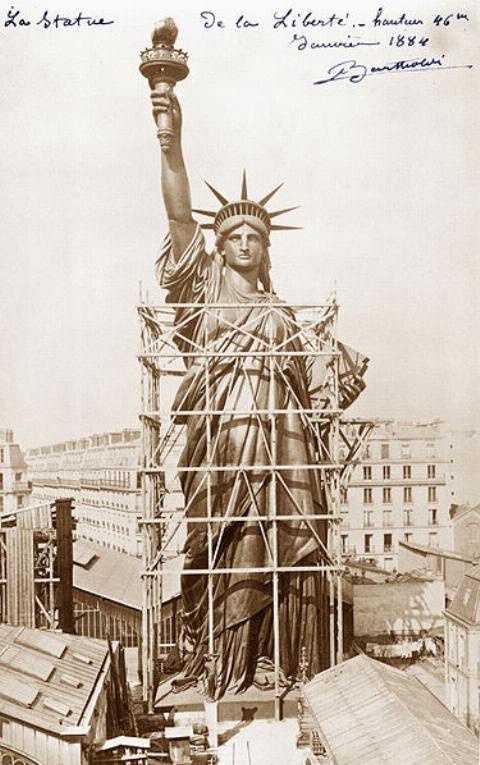 The Iconic Statue of Liberty Under Construction in 1888