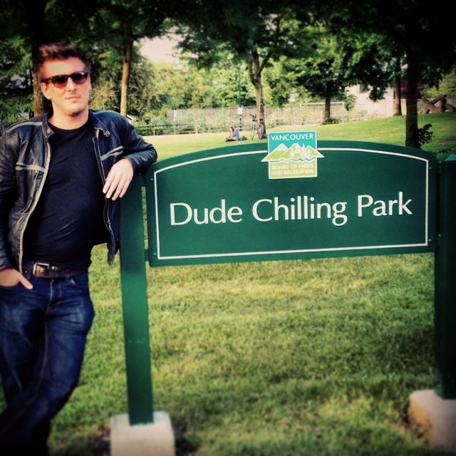 So there I was, standing on the corner in my leather jacket...