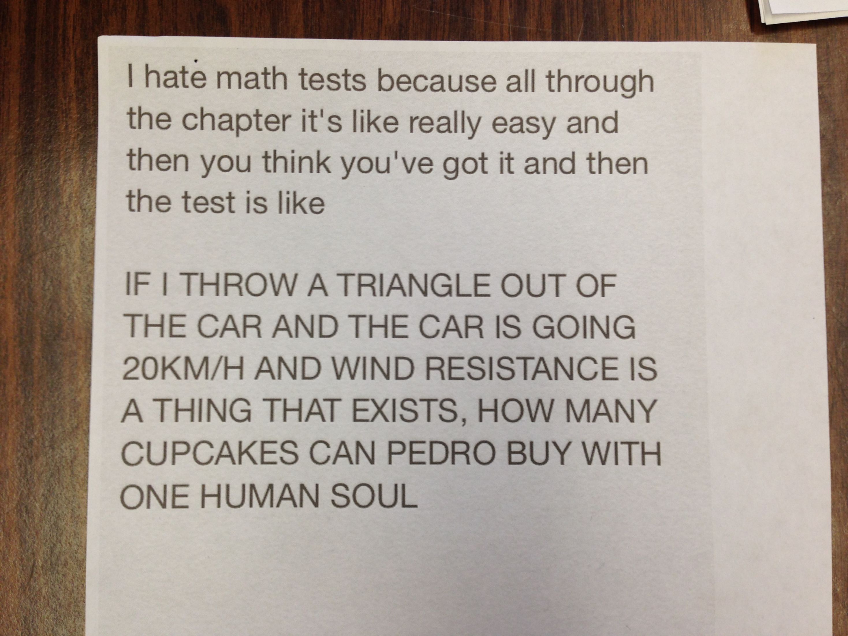 A Hilarious Note Left on My Professor's Door by a Student